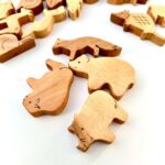 Wooden Animal figurines toys set - glamorwood