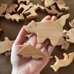 Wooden Animal figurines toys set - glamorwood