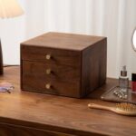 Wooden Desk Organizer With Drawers or wooden storage box with drawers