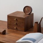 Wooden Desk Organizer With Drawers or wooden storage box with drawers