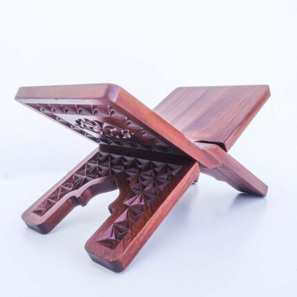 carved folding Quran stand - glamorwood