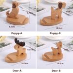 wooden cell phone stand cartoon animal - glamorwood