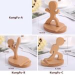 wooden cell phone stand cartoon animal - glamorwood