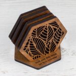 Custom Wood Coasters wooden coaster set - glamorwood