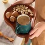 wood pear shaped tray - glamorwood