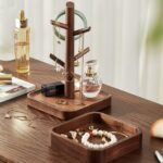 wooden holder Earring Necklace Bracelet Storage Rack - glamorwood