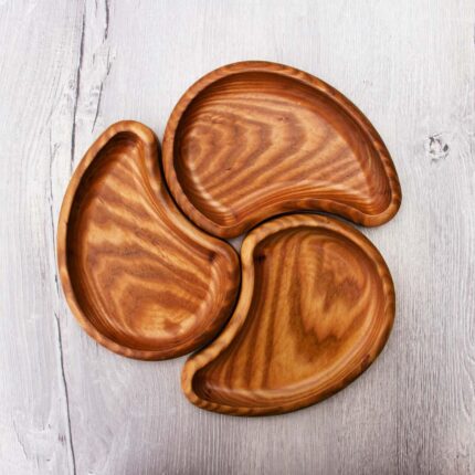 Fan Shaped wooden plates - glamorwood