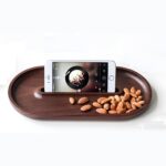 Small Wooden Tray With Phone Holder - glamorwood