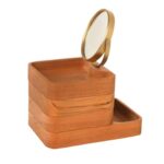 صندوق مجوهرات دوار مع مرايا