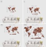 Wood Map World map wall art - glamorwood