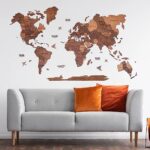Wood Map World map wall art - glamorwood