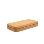 صندوق مجوهرات صغير مع مرايا أنيقة خشب البلوط