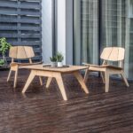 plywood chairs and table - glamorwood