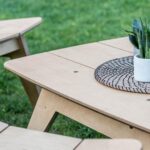 plywood chairs and table - glamorwood