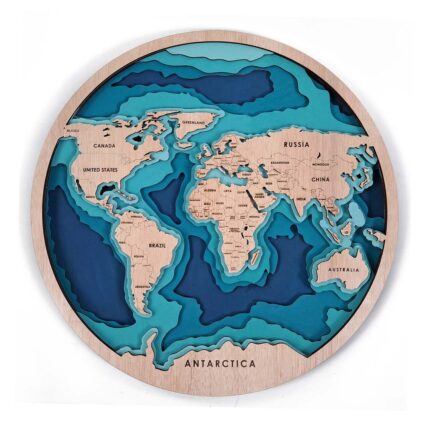 Round map of the world - glamorwood