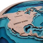 Round Wooden World Map - glamorwood