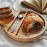 serving tray with cup holder for food & coffee - glamorwood