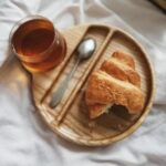 serving tray with cup holder for food & coffee - glamorwood