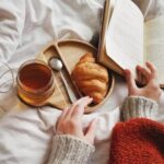 serving tray with cup holder for food & coffee - glamorwood