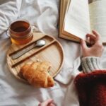 serving tray with cup holder for food & coffee - glamorwood