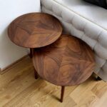 Set of 3 Interlocking Round Wooden Tables - glamorwood