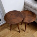 Set of 3 Interlocking Round Wooden Tables - glamorwood
