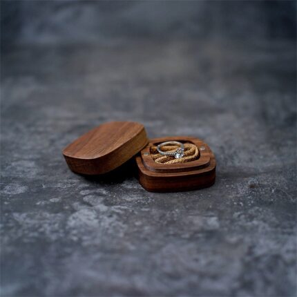 Wooden Custom Wedding Ring Box - glamorwood