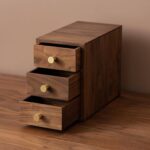Wooden Desk Organizer With Drawers or wooden storage box with drawers