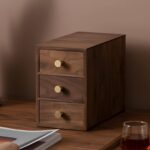 Wooden Desk Organizer With Drawers or wooden storage box with drawers