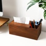 wooden tissue box cover and pencil holder - glamorwood