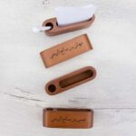 personalized wooden business card holder for desk - glamorwood