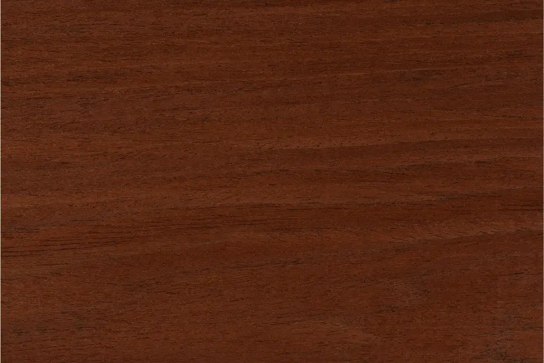 Mahogany wood grain and rich reddish-brown color close-up