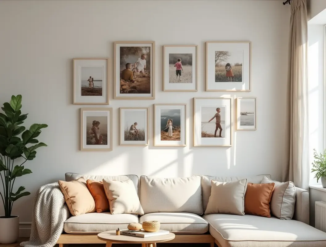 a beautifully organized gallery wall featuring standard picture frame sizes including 5x7 8x10 11x1 lgdlkkg08bjoibzd1sx5 0