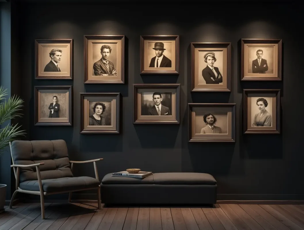 a creative showcase of square frames on a sleek black gallery wall frames in sizes from 5x5 to 24x 79l3owea8mlcqdtrpd1p 3