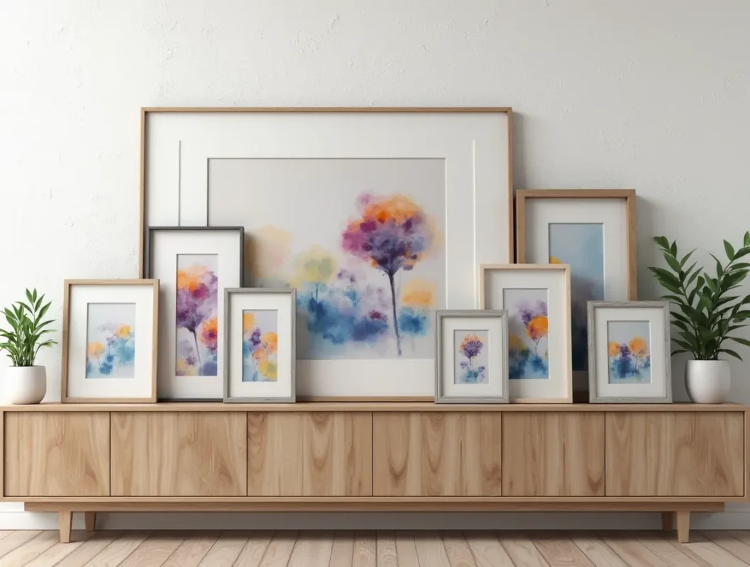 a wide display of standard sized picture frames from small 4x6 to large 16x20 inches arranged symme h2yeovsr607wendpwptb 0