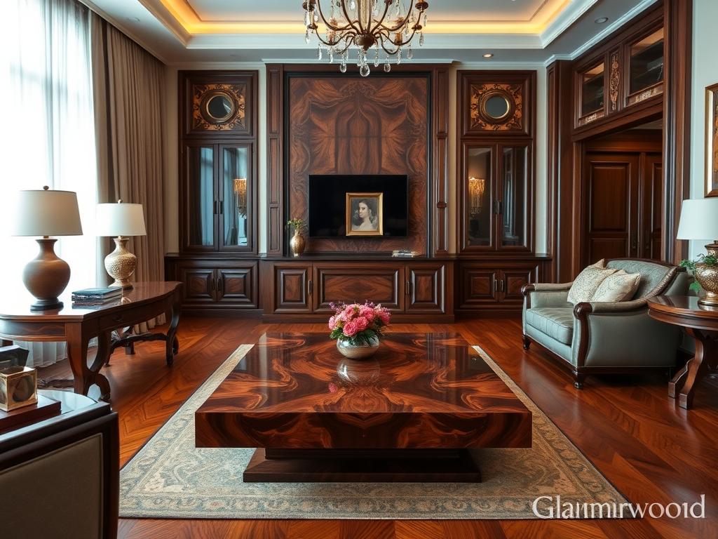 interior design applications of Brazilian rosewood