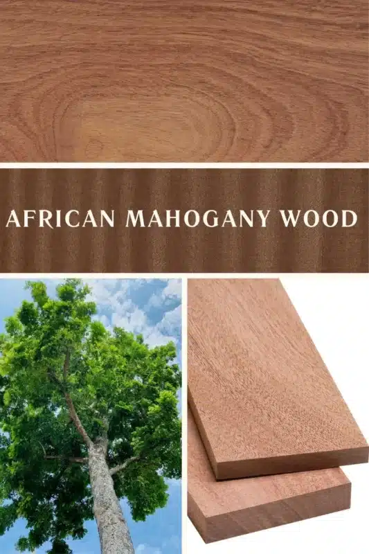 African mahogany wood pin