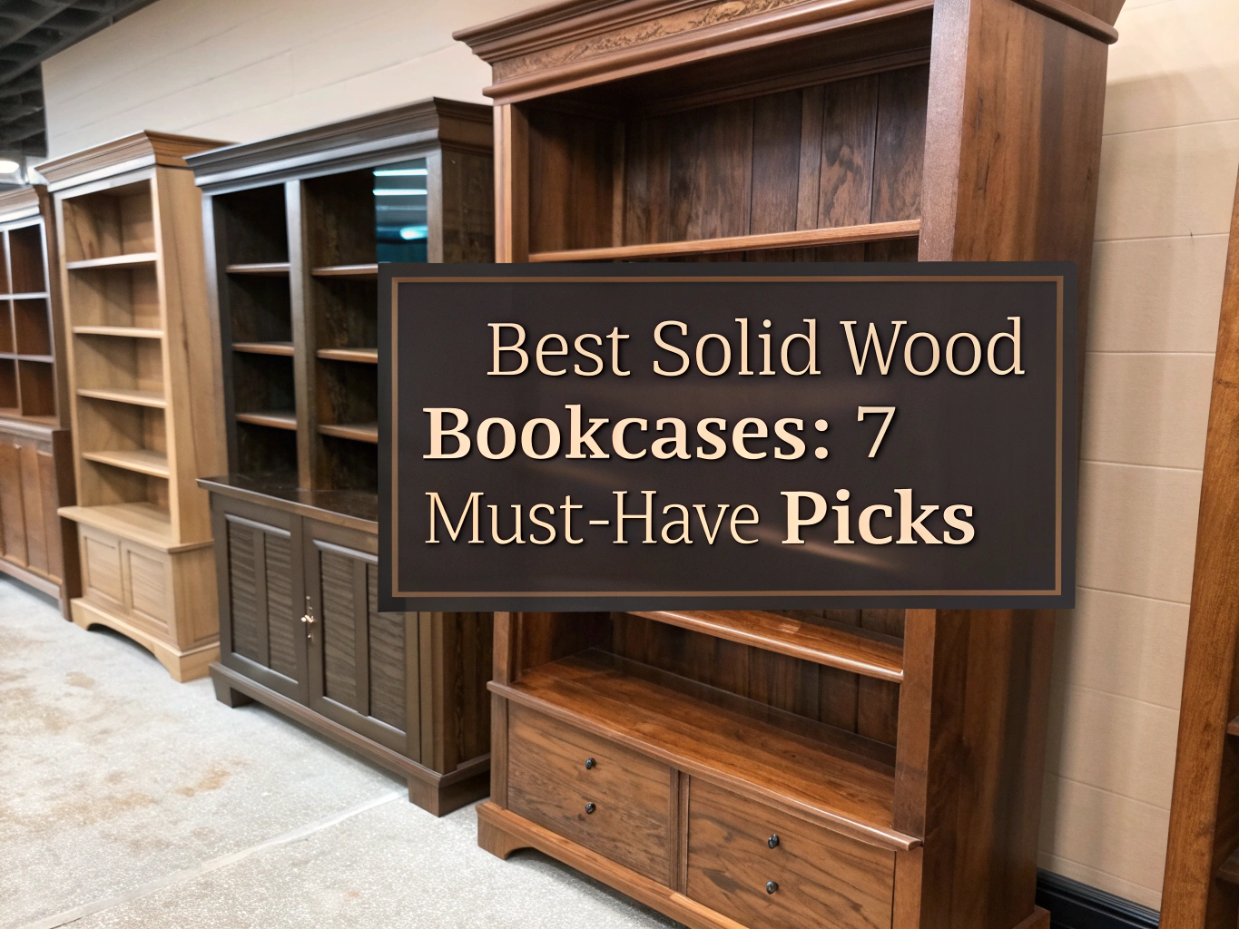 solid wood bookcases